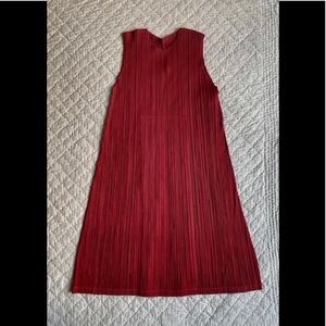 NWT Pleats Please Issey Miyake Red Dress
